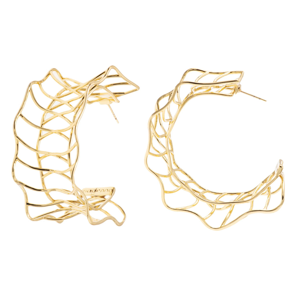 EARRING HOOPS MAXI GOLDEN WEB BY MADENNA