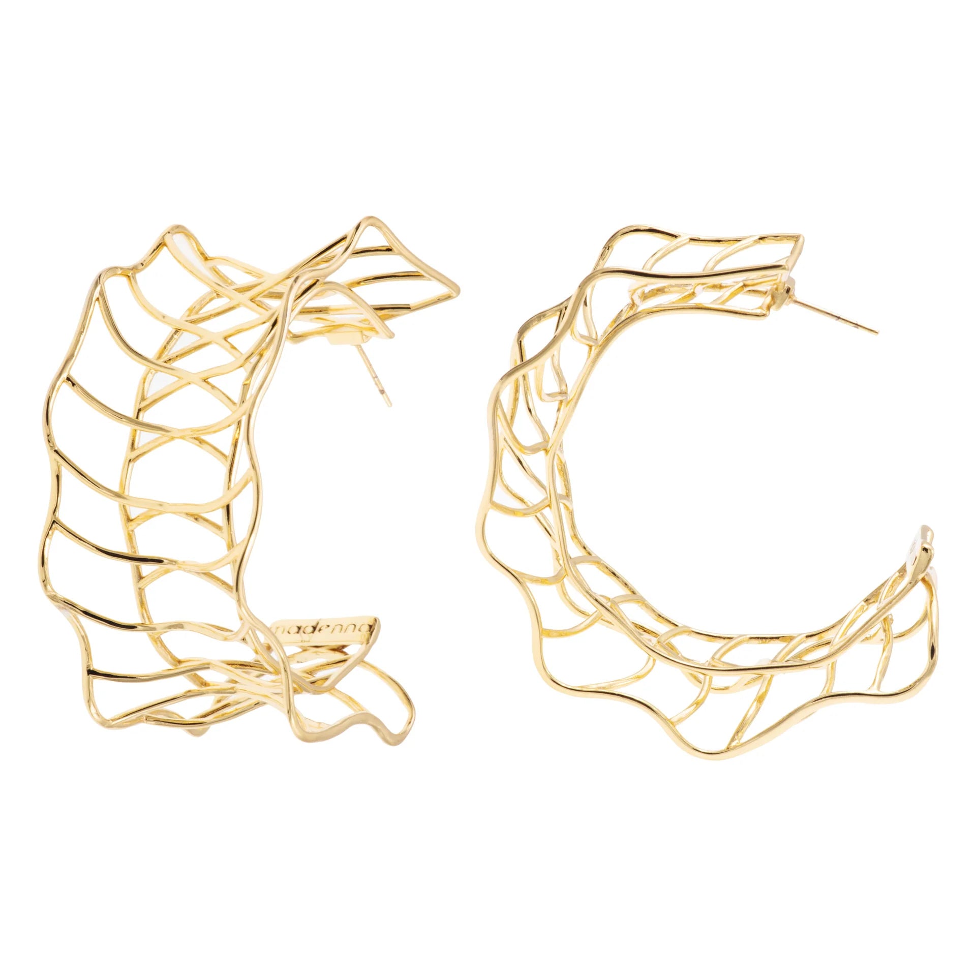 EARRING HOOPS MAXI GOLDEN WEB BY MADENNA