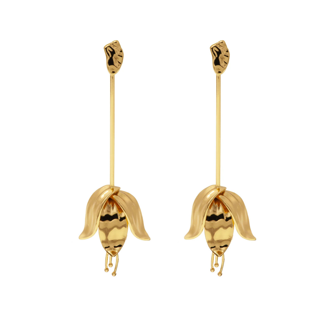 EARRINGS LONG FLOWER PRINCESS BY MADENNA