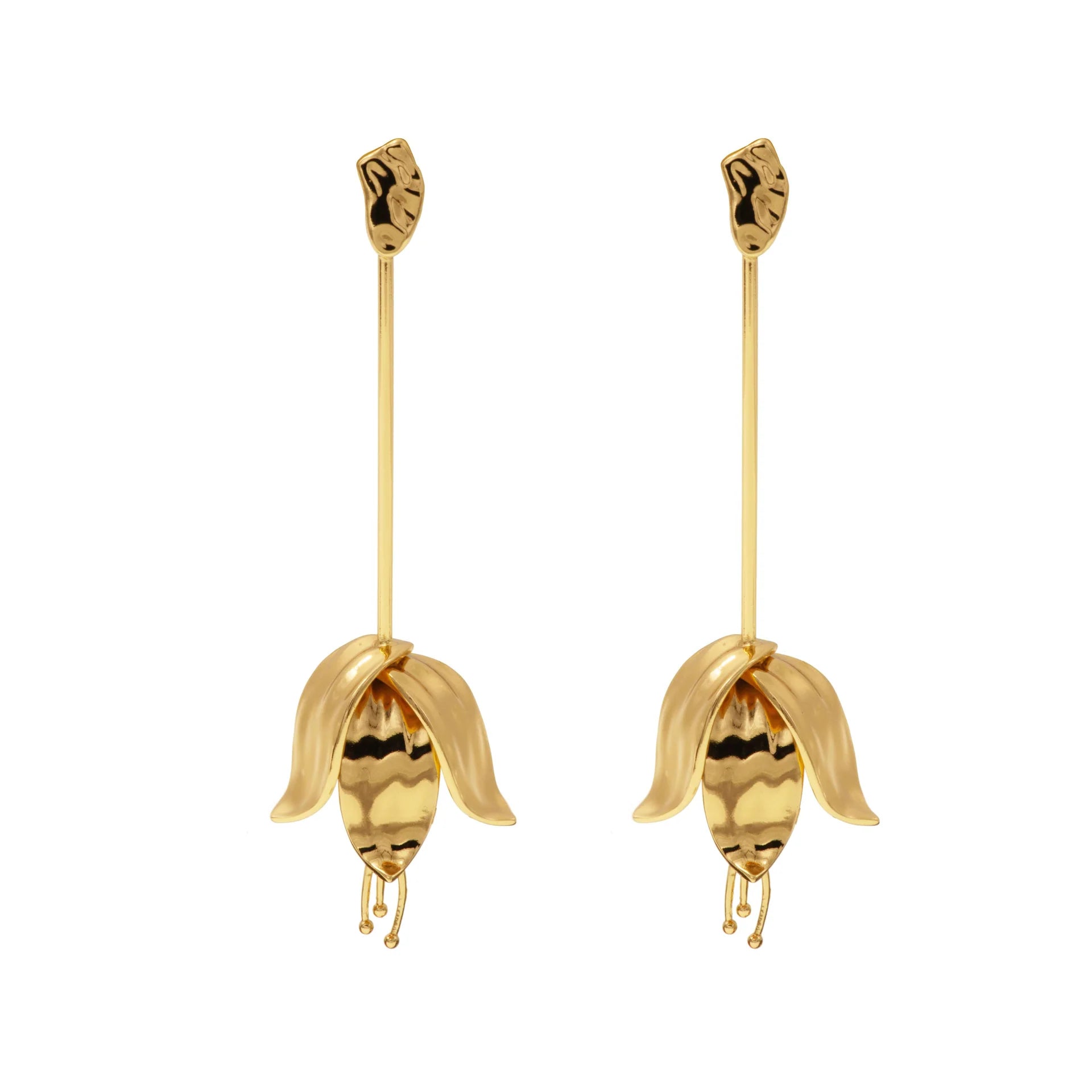 EARRINGS LONG FLOWER PRINCESS BY MADENNA