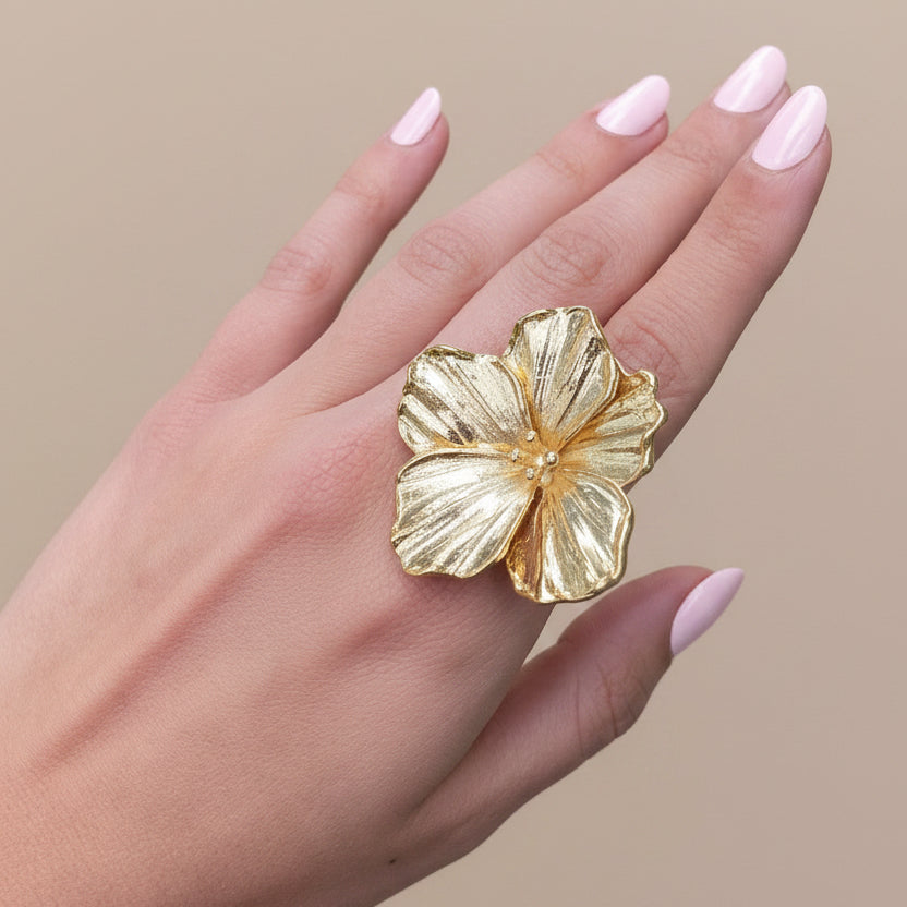 RING HIBISCUS FLOWER ADJUSTABLE BY MADENNA