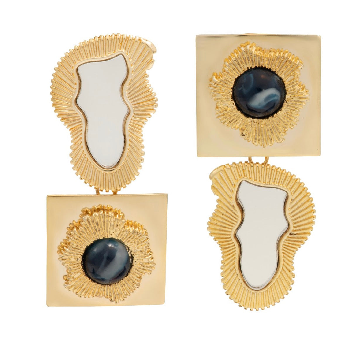 EARRINGS DUALITY ASYMMETRICAL MAXI BY MADENNA