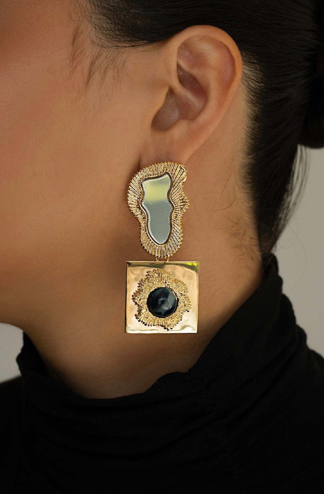 EARRINGS DUALITY ASYMMETRICAL MAXI BY MADENNA