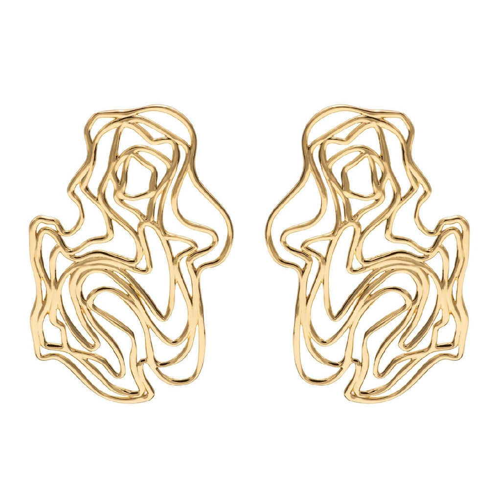 EARRINGS MAXI ORGANIC ABSTRACT BY MADENNA