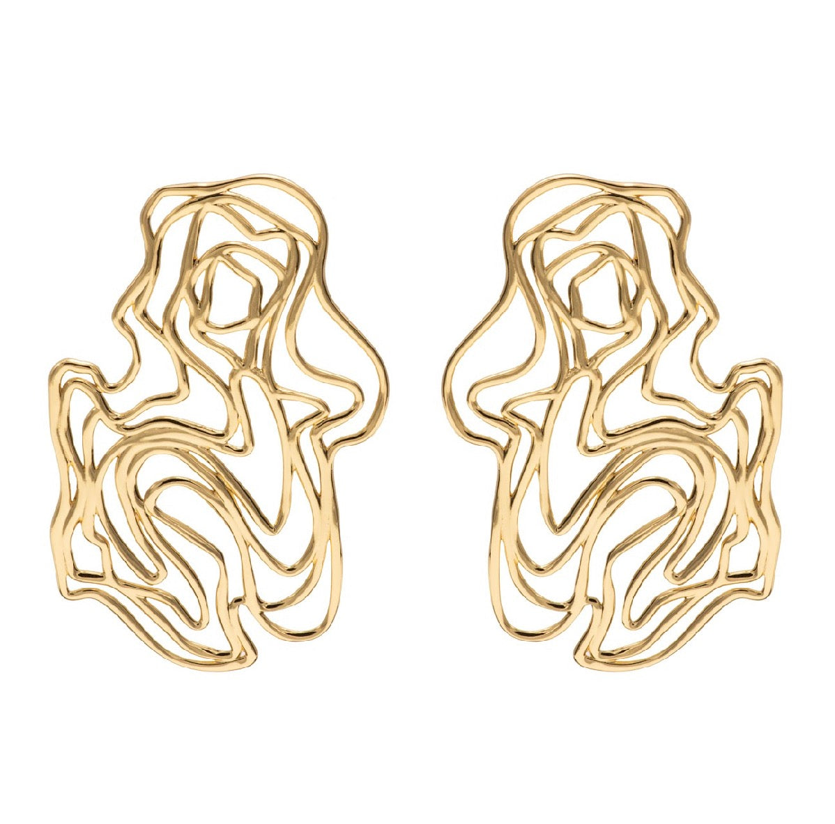 EARRINGS MAXI ORGANIC ABSTRACT BY MADENNA