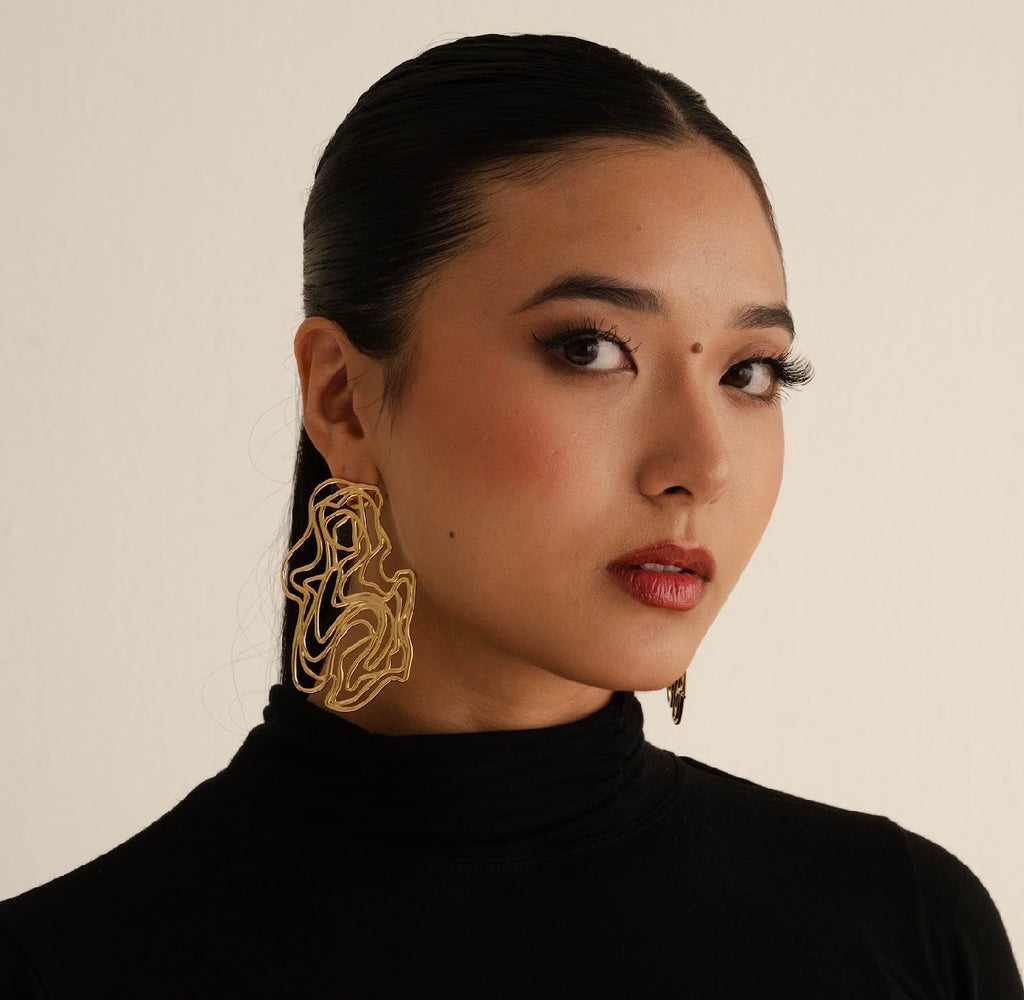 EARRINGS MAXI ORGANIC ABSTRACT BY MADENNA