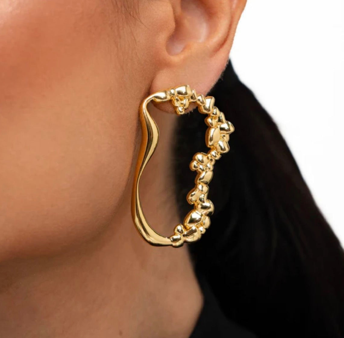 EARRINGS MAXI TEXTURE ORGANIC BY MADENNA