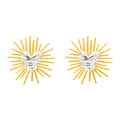 EARRINGS ORGANIC HEARTS DUO PLATED BY MADENNA