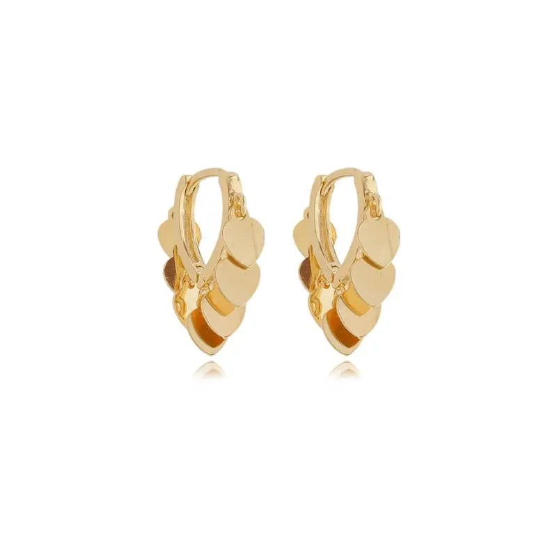 EARRING HOOPS FLAT HEARTS