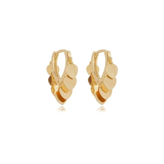 EARRING HOOPS FLAT HEARTS