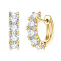 EARRING HOOPS HUGGIES MOISSANITES 4MM