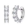 EARRING HOOPS HUGGIES MOISSANITES 4MM