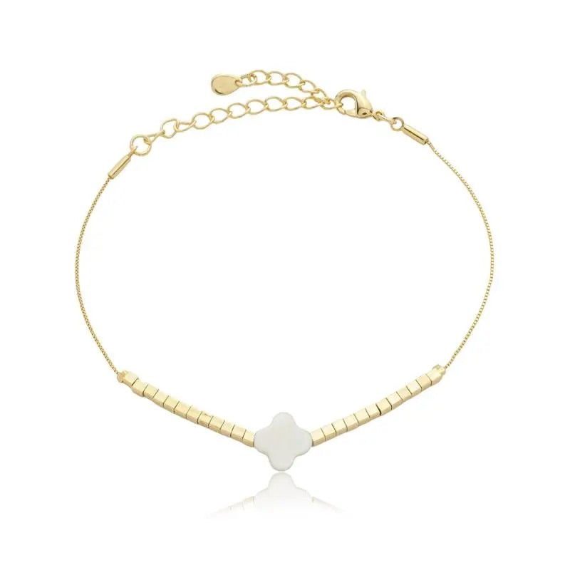 BRACELET MINI TUBES CLOVER MOTHER OF PEARL