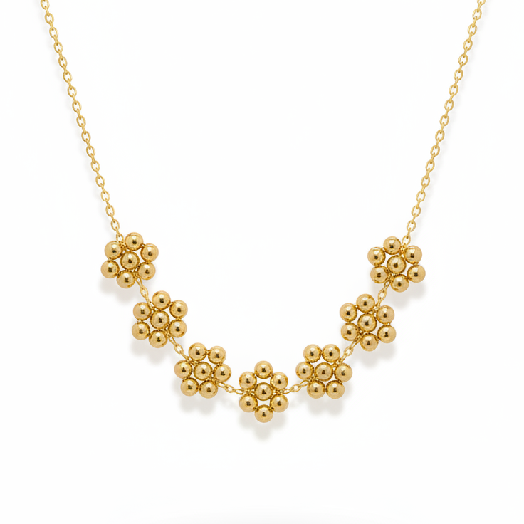 NECKLACE SPHERE FLOWERS