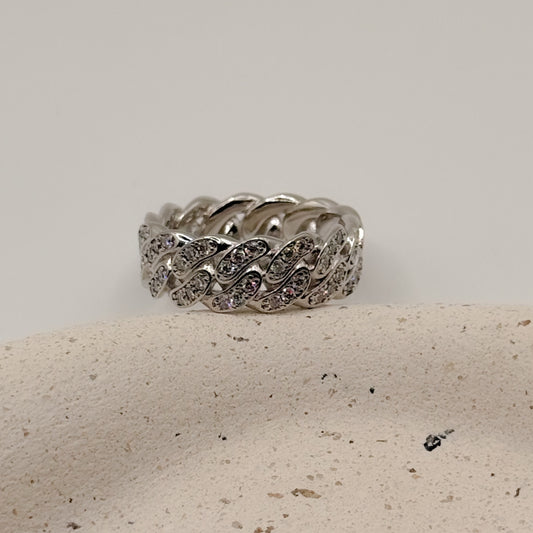 RING BRAIDED WITH MOISSANITE