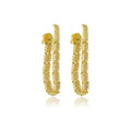 EARRINGS EAR JACKET STUDDED CUBIC ZIRCONIA