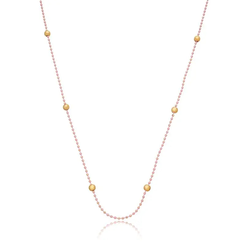 NECKLACE MICRO SPHERES CANDY COLOR - 70CM LONG