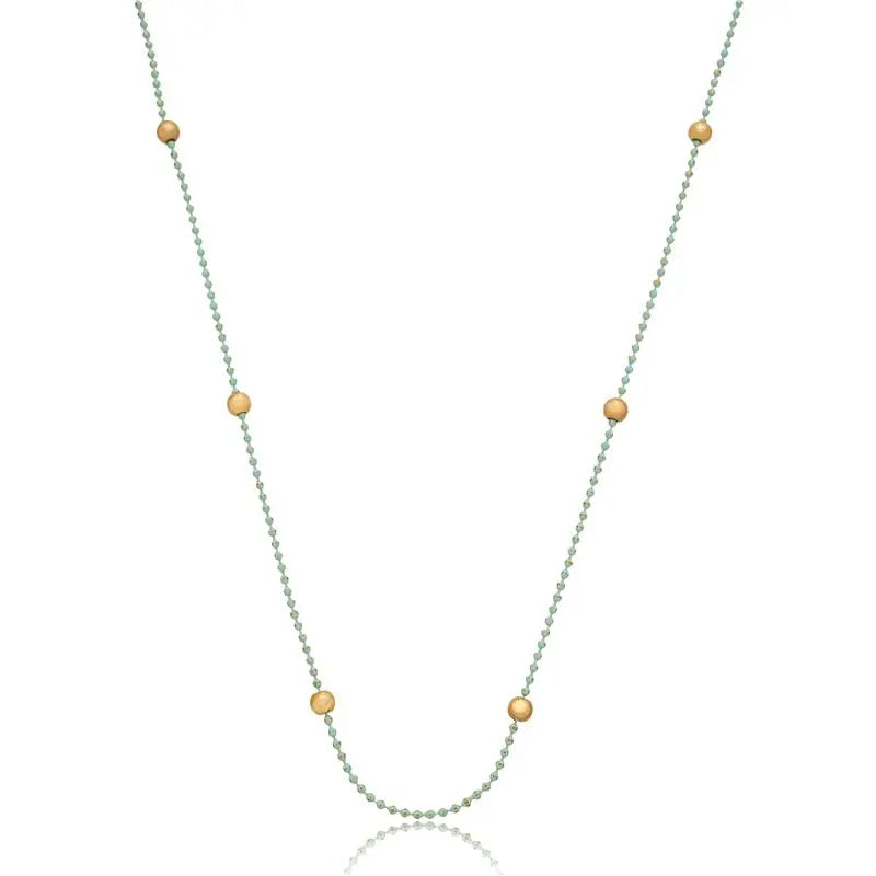 NECKLACE MICRO SPHERES CANDY COLOR - 70CM LONG