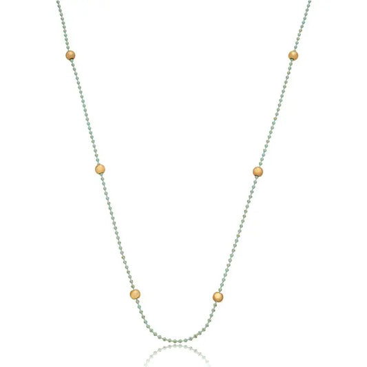 NECKLACE MICRO SPHERES CANDY COLOR - 70CM LONG