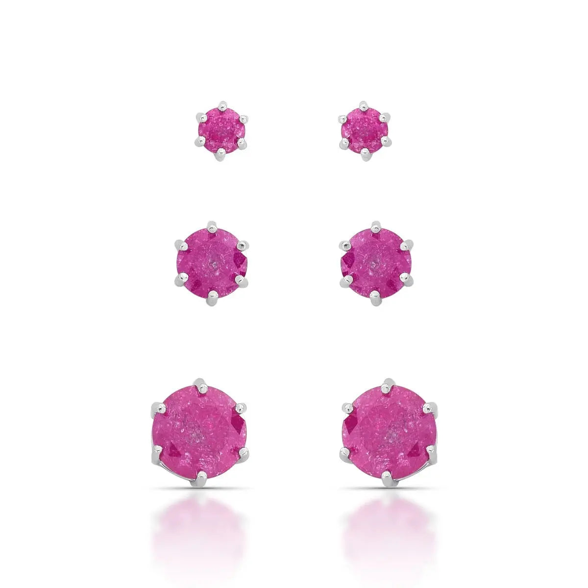 EARRING STUDS TRIO FUSION CANDY COLOR CRUSTAL