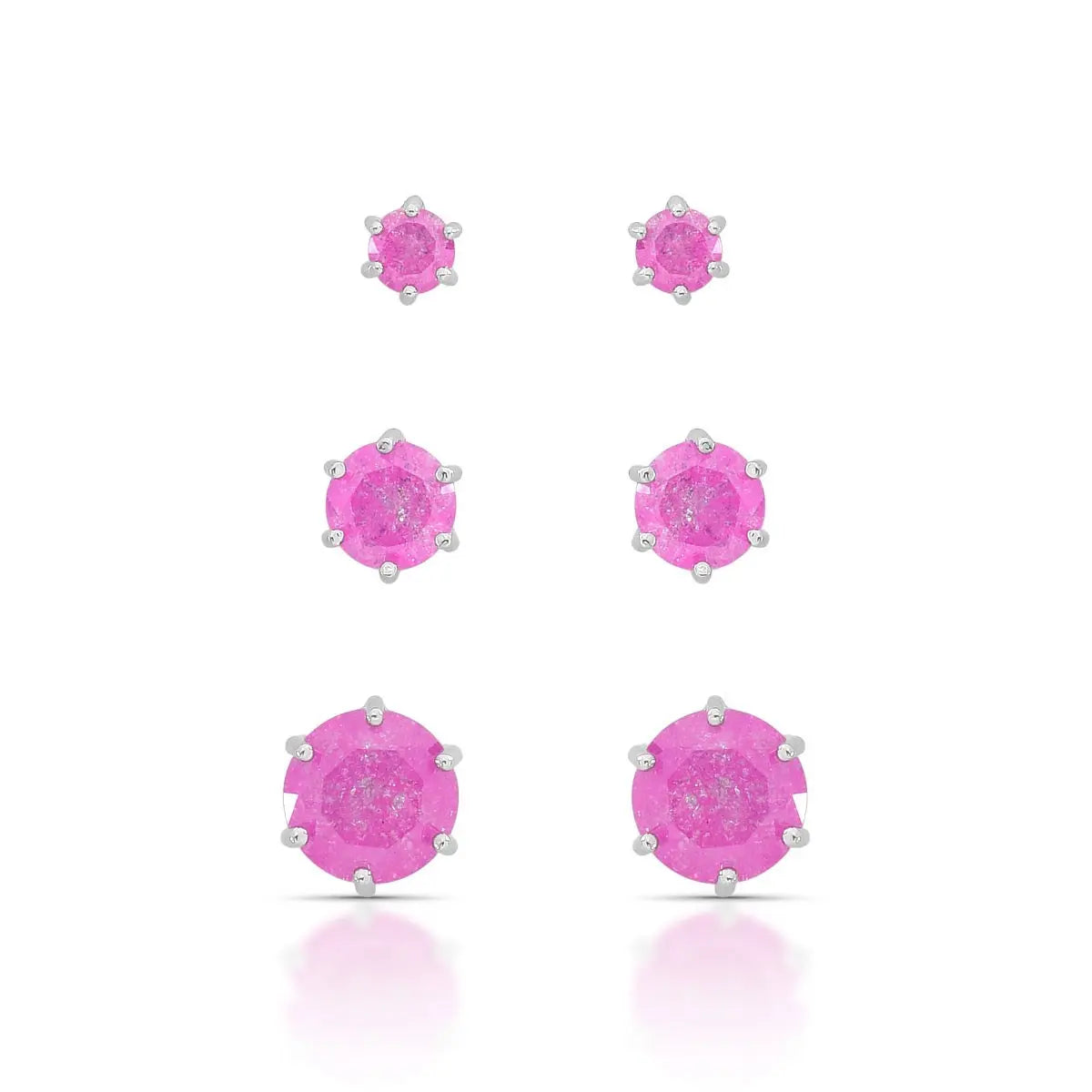 EARRING STUDS TRIO FUSION CANDY COLOR CRUSTAL
