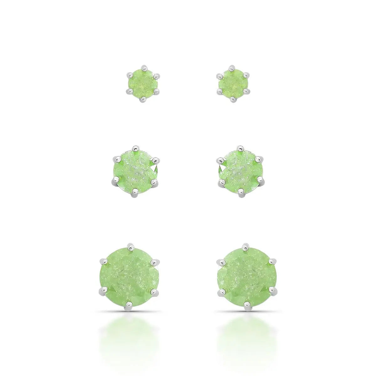EARRING STUDS TRIO FUSION CANDY COLOR CRUSTAL