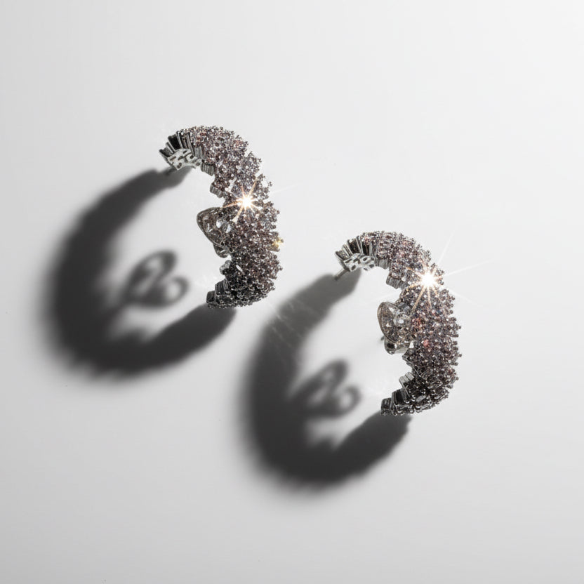 EARRINGS EARHOOK CUBIC ZIRCONIA