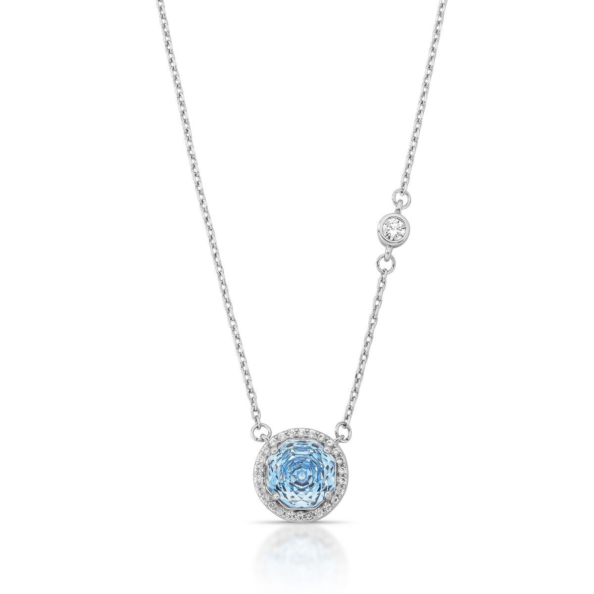 NECKLACE FLOWER CUT CUBIC ZIRCONIA