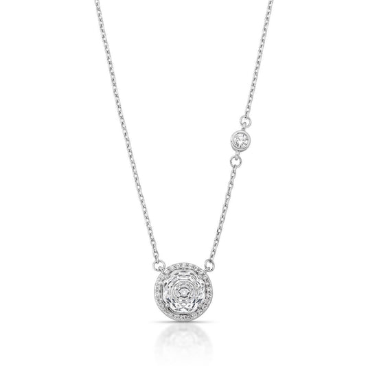NECKLACE FLOWER CUT CUBIC ZIRCONIA