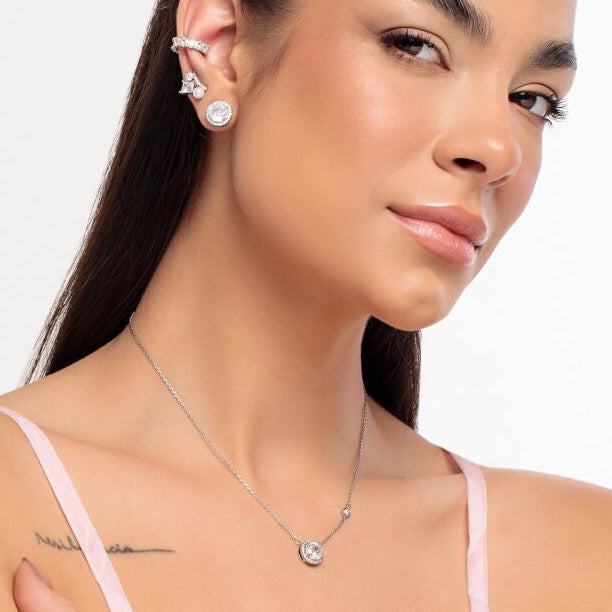 NECKLACE FLOWER CUT CUBIC ZIRCONIA