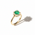 RING ROUND GREEN EMERALD FUSION CRYSTAL