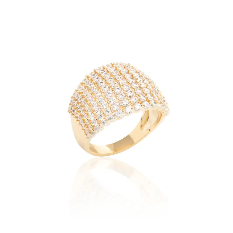 RING CLASSY CUBIC ZIRCONIA STUDDED