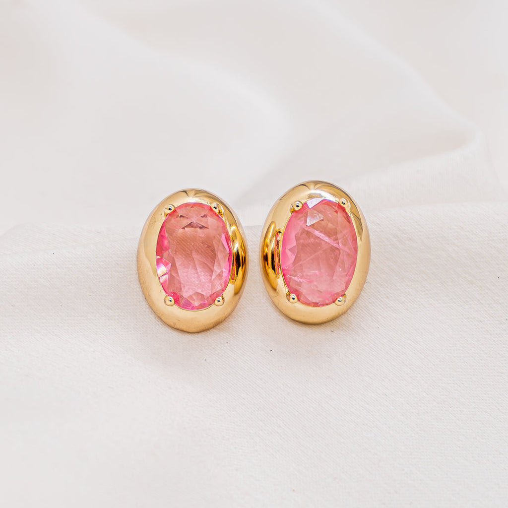 EARRINGS LUXURY OVAL FUSION CRYSTAL