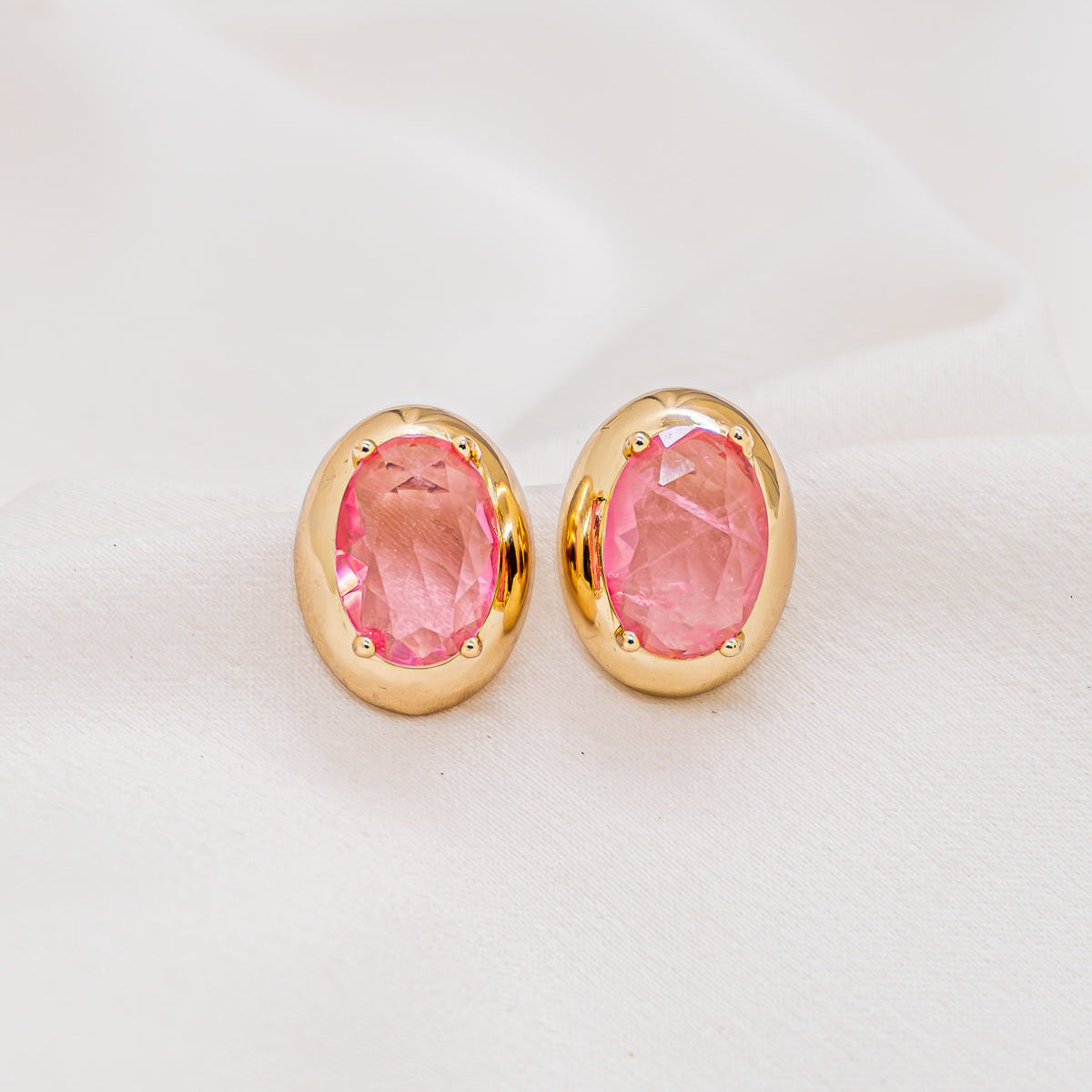 EARRINGS LUXURY OVAL FUSION CRYSTAL
