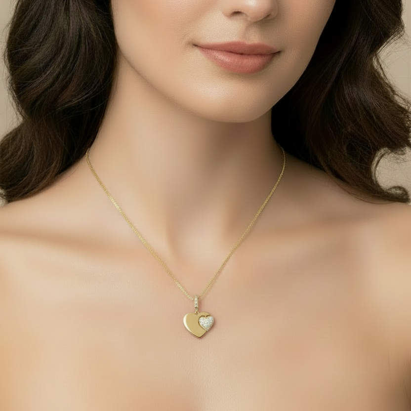 NECKLACE SPINNING MINI HEART