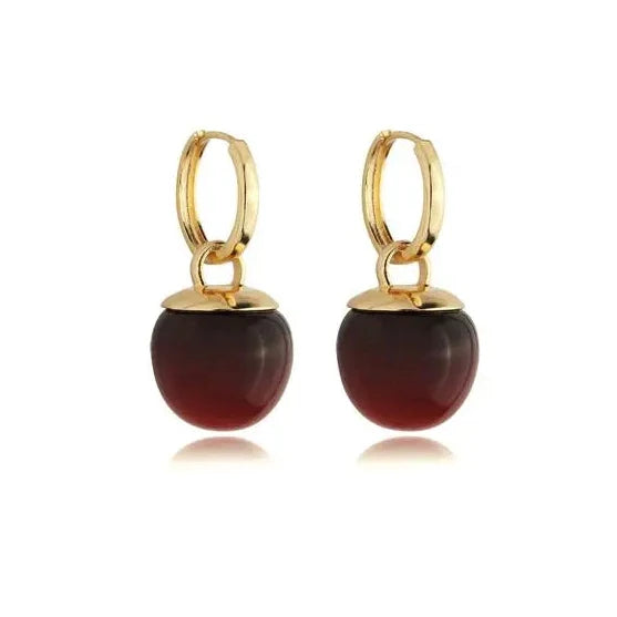EARRING HOOPS CHERRY MURANO