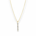 NECKLACE 5 MOISSANTES VERTICAL BAR
