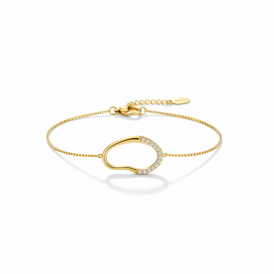 BRACELET ORGANIC SHAPE WITH CRYSTALS