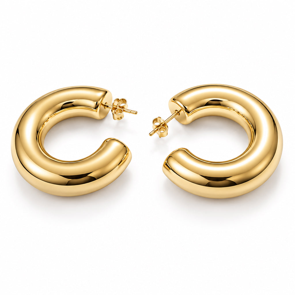 EARRING HOOPS CHUNKY MAXI TUBE