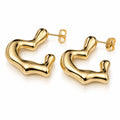 EARRING HOOPS ORGANIC HEART