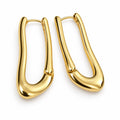 EARRING LONG ORGANIC HOOP
