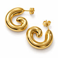 EARRING CURVE TUBE HOOPS
