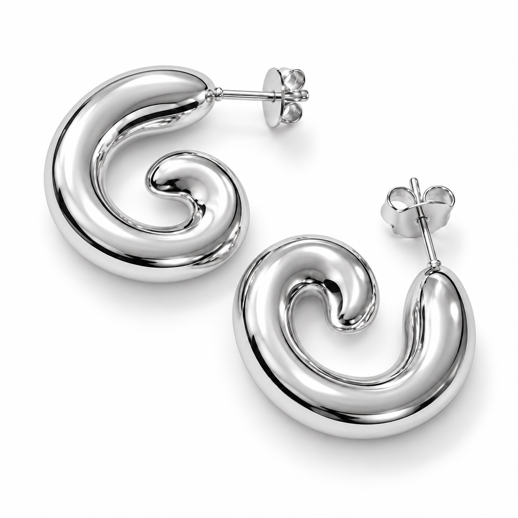 EARRING CURVE TUBE HOOPS