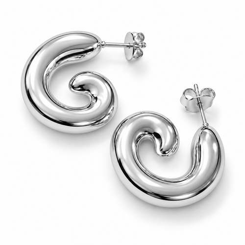 EARRING CURVE TUBE HOOPS