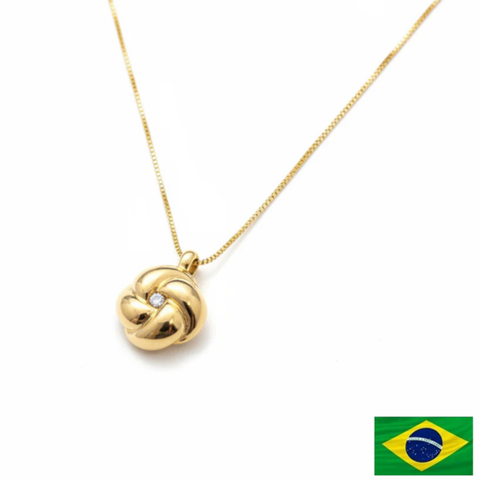 NECKLACE BUNDT CAKE TINY CUBIC ZIRCONIA