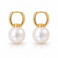 EARRING HOOPS LARGE PEARL