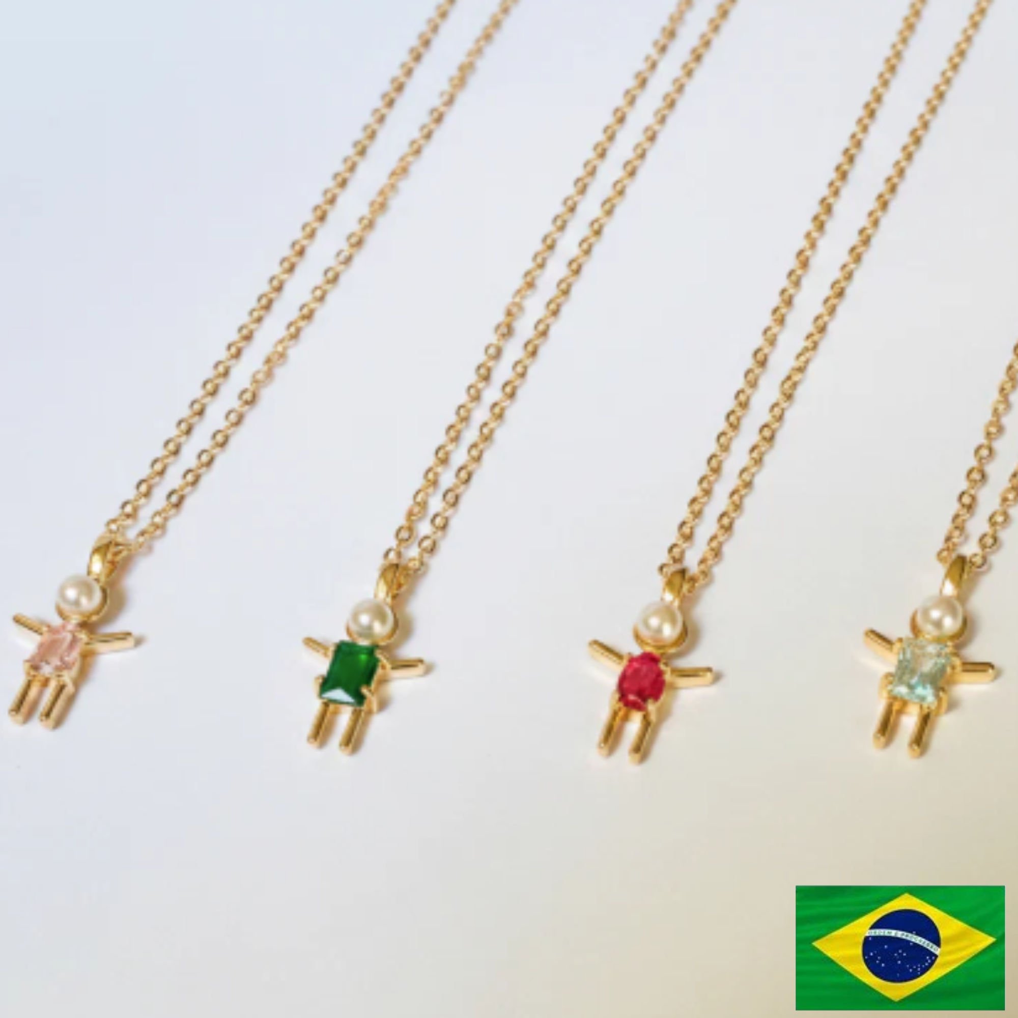 NECKLACE ONLY CHILD FAMILY LOVE PEARL COLOR CRYSTAL