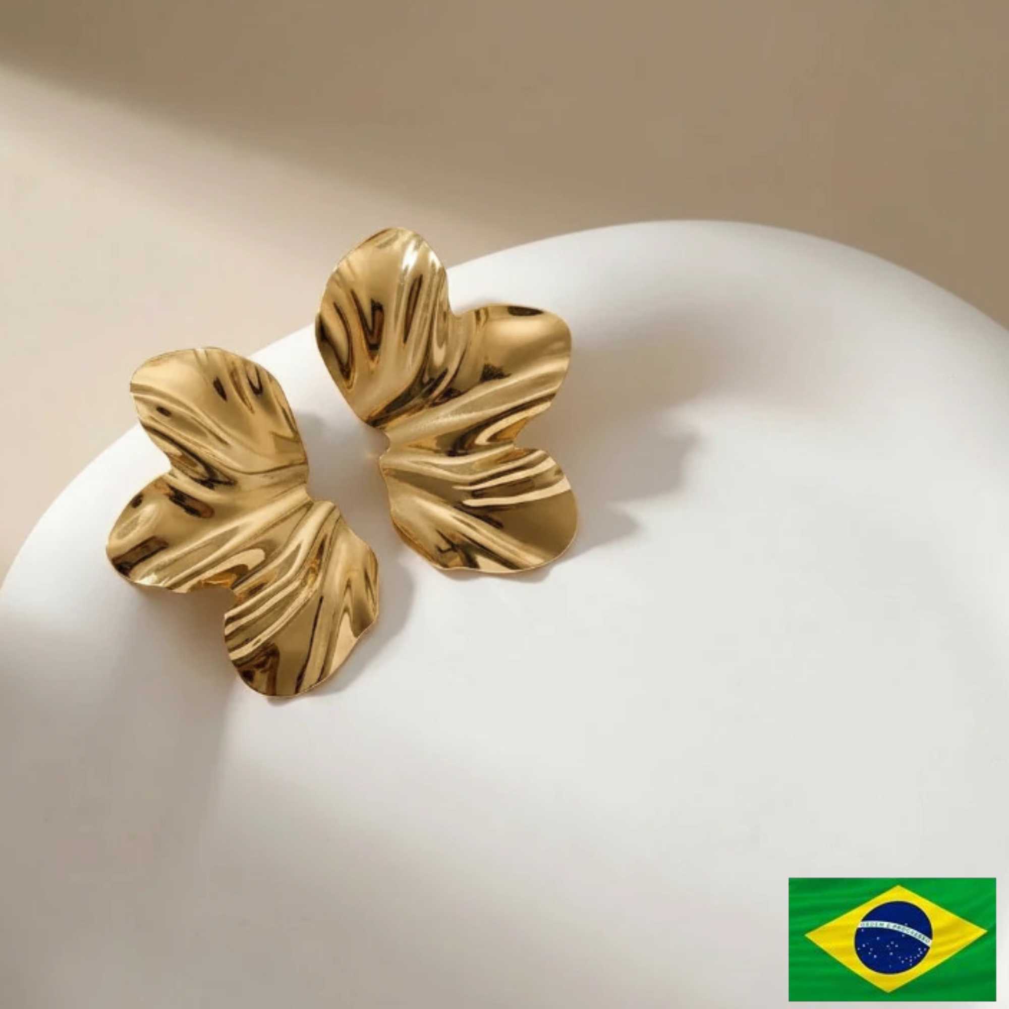 EARRINGS HALF FLOWER