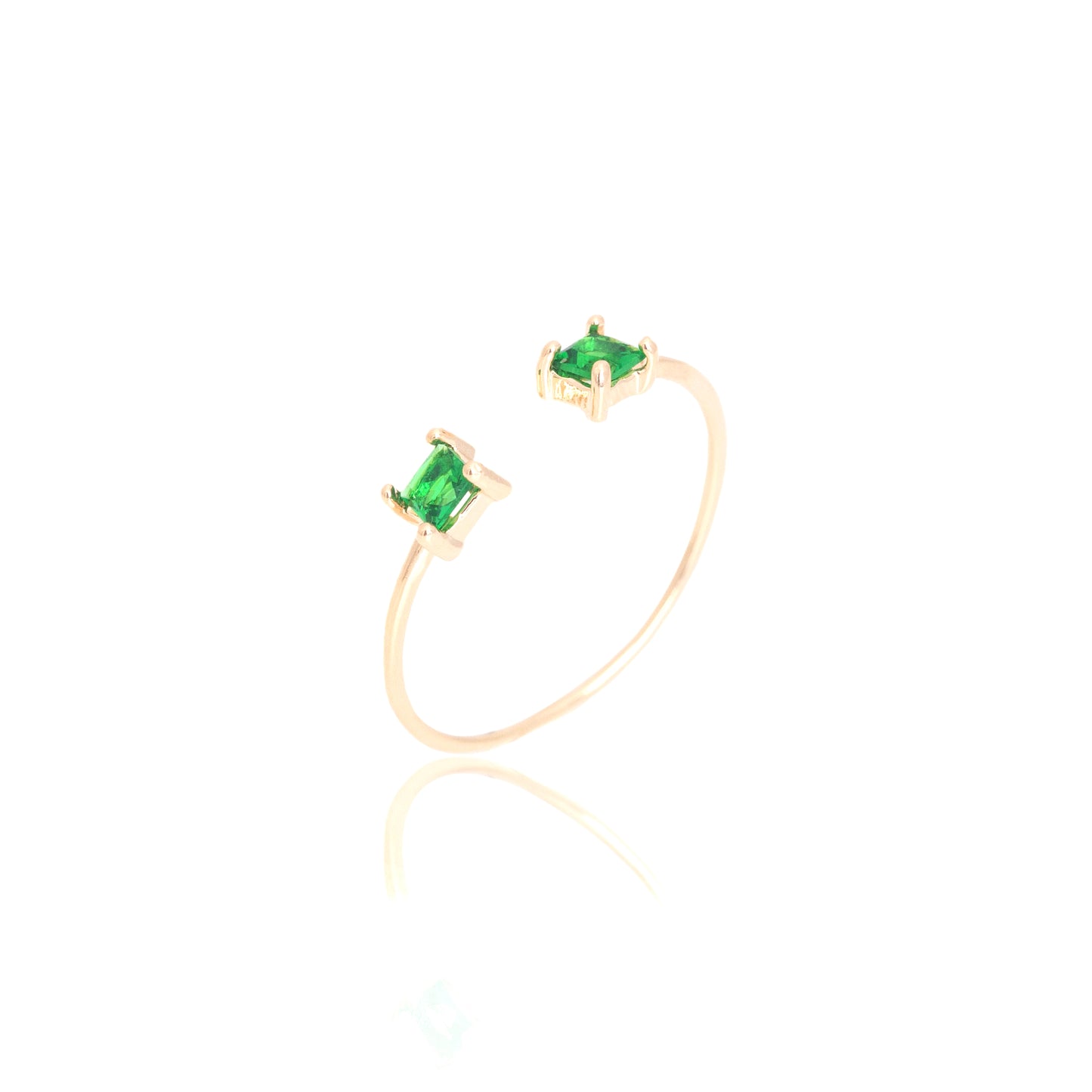 RING EMERALD MINI SQUARES