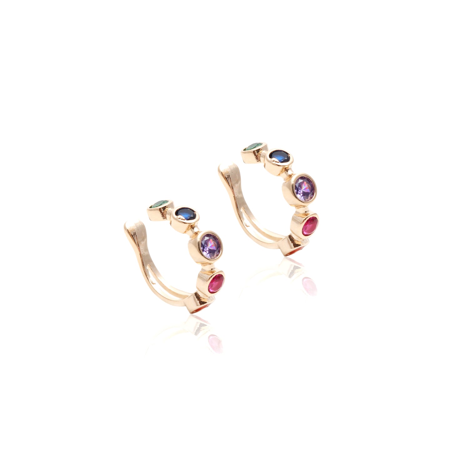 EAR CUFF COLOR CRYSTALS (set of 2)